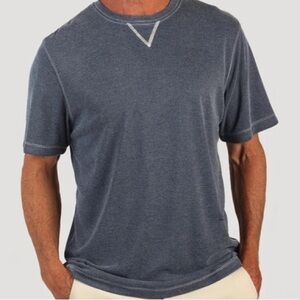 Sueded Dobby Modal Tencel Crew, Blue